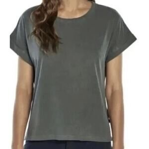 GAP Women's Short Sleeve Relaxed Fit Washed Fashion Tee Small Tornado Gray